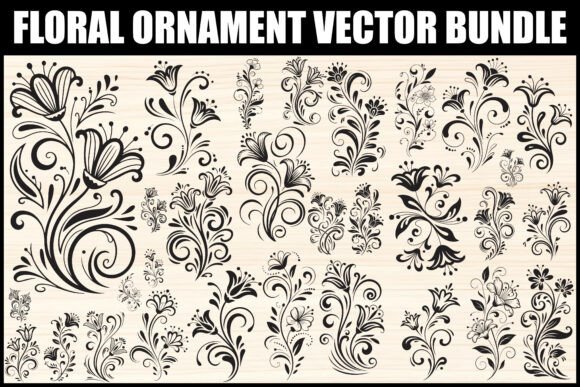 Download Floral Ornament Vector Bundle - Floral Collection
